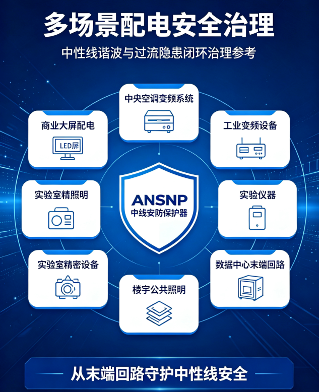 中性线电流过大隐患如何化解?ANSNP守护末端配电安全 中性线电流过大隐患如何化解?ANSNP守护末端配电安全